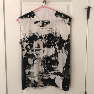 Black and white Saint Laurent sleeveless top